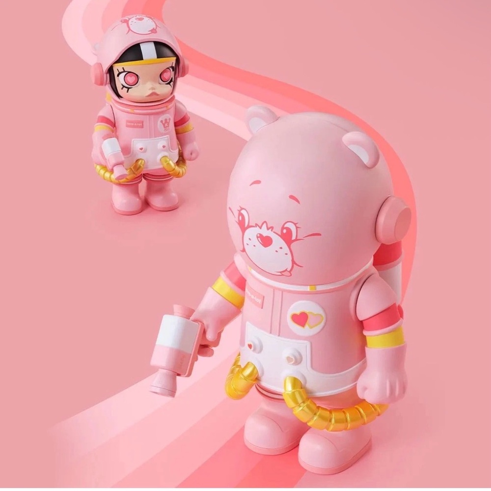POP MART MEGA Space Molly 400%+100% Combo Love-a-Lot Care Bear 💯AUTHENTIC - Picture 3 of 11